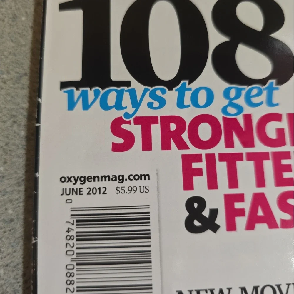 2012 June Oxygen Magazine Chady Dunmore Cover Jamie Eason Column 2012 Arnold